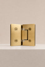 XO 135° Glass Hinge, Brushed Brass — back