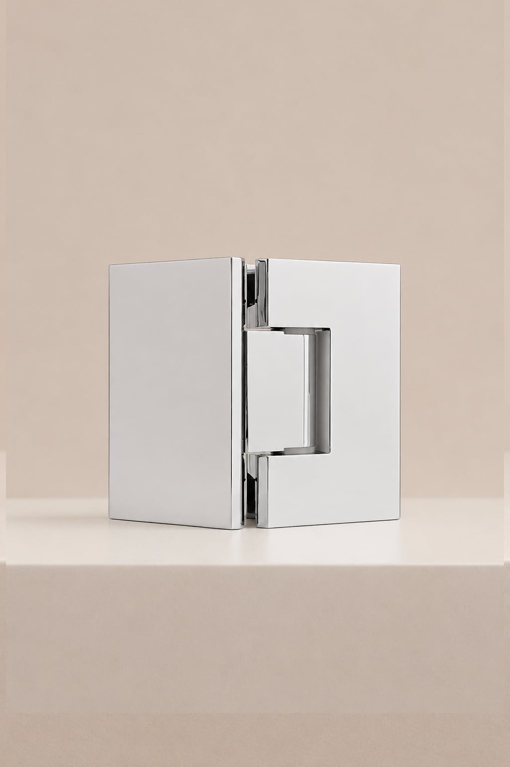 XO 135° Glass Hinge, Polished Chrome