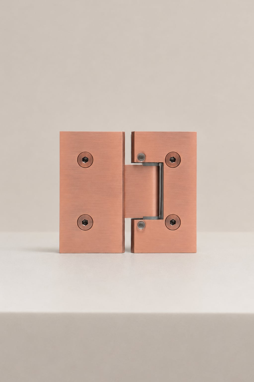 XO 180° Glass-to-Glass Hinge, Antique Bronze — back
