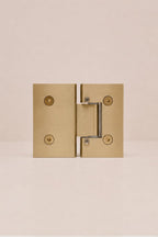 XO 180° Glass-to-Glass Hinge, Brushed Brass — back