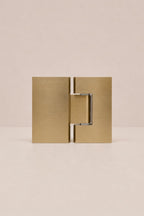 XO 180° Glass-to-Glass Hinge, Brushed Brass