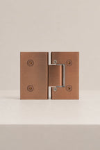 XO 180° Glass-to-Glass Hinge, Brushed Copper — back