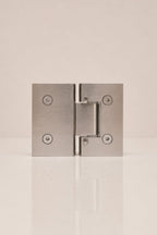 XO 180° Glass-to-Glass Hinge, Brushed Nickel — back