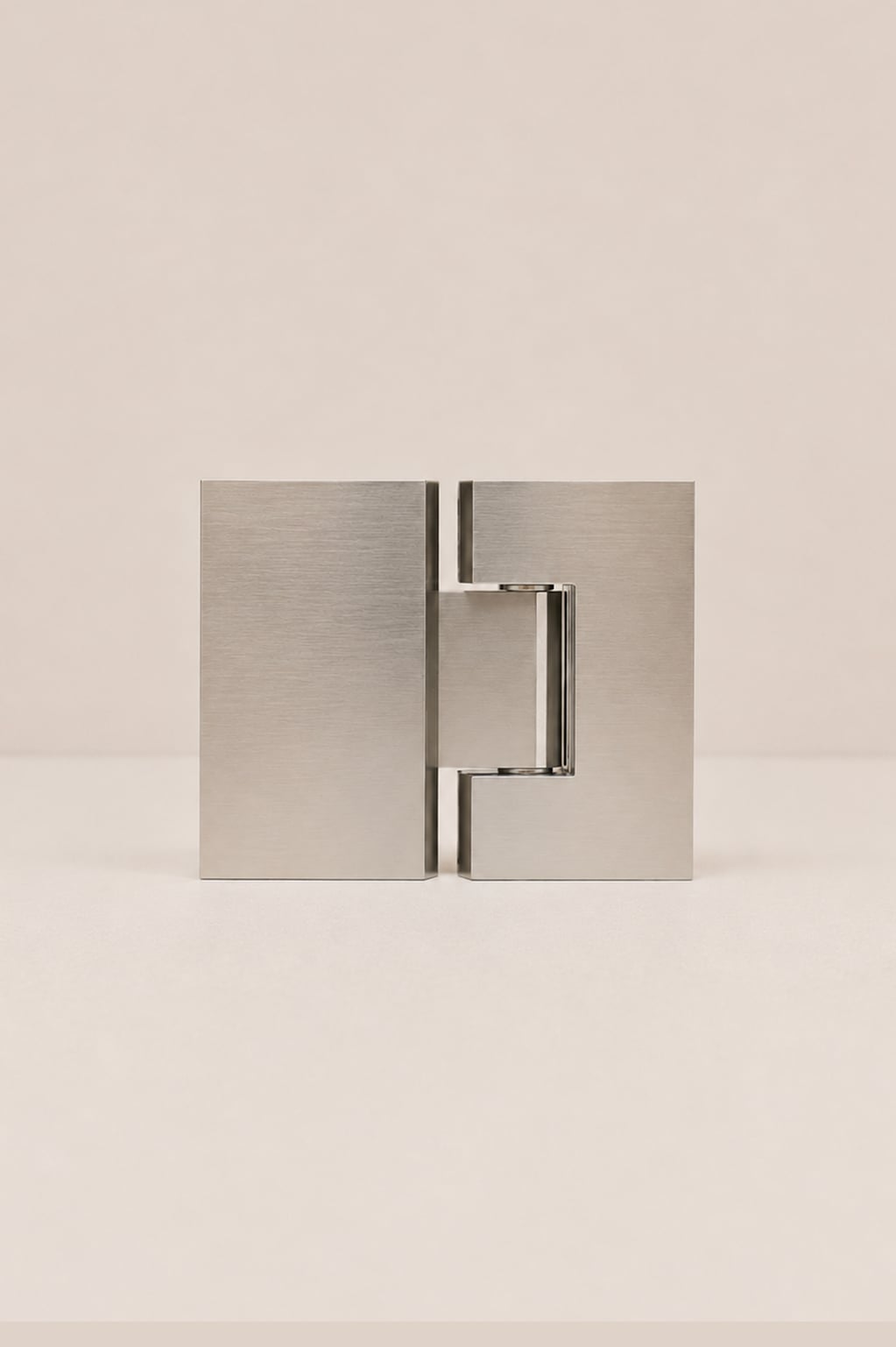 XO 180° Glass-to-Glass Hinge, Brushed Nickel