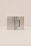 XO 180° Glass-to-Glass Hinge, Brushed Nickel