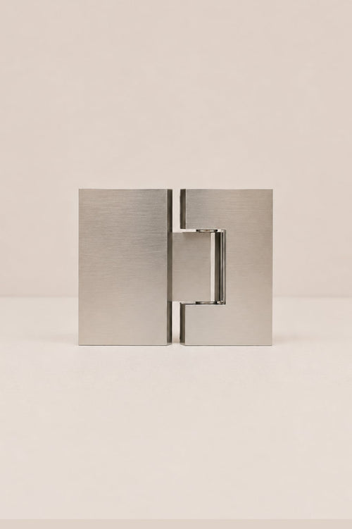 XO 180° Glass-to-Glass Hinge, Brushed Nickel