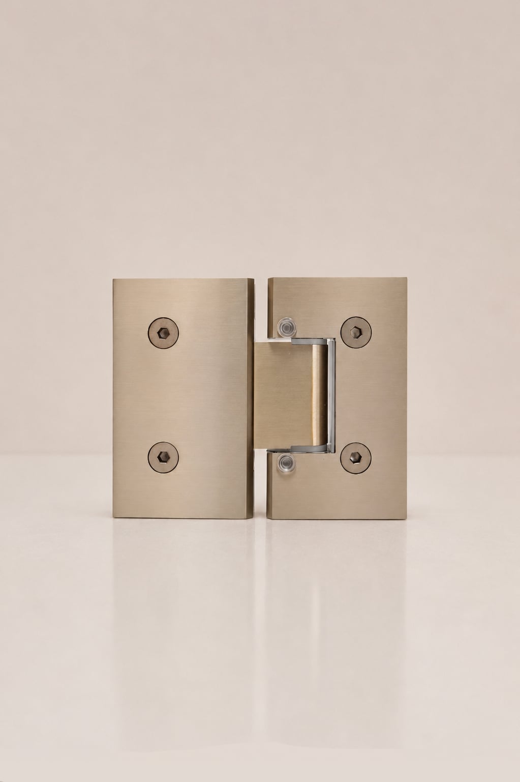 XO 180° Glass-to-Glass Hinge, Champagne — back