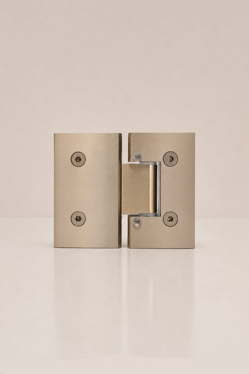 XO 180° Glass-to-Glass Hinge, Champagne — back