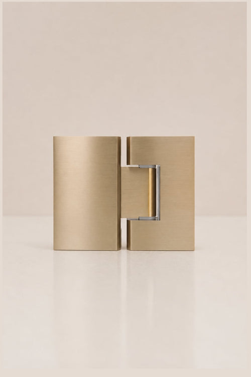 XO 180° Glass-to-Glass Hinge, Champagne