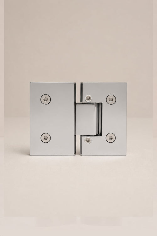 XO 180° Glass-to-Glass Hinge, Polished Chrome — back