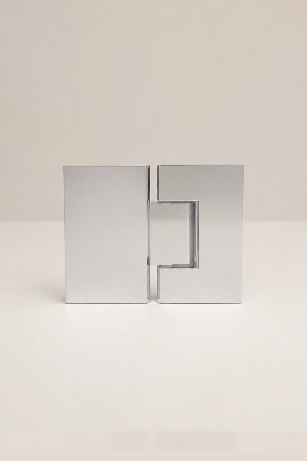 XO 180° Glass-to-Glass Hinge, Polished Chrome