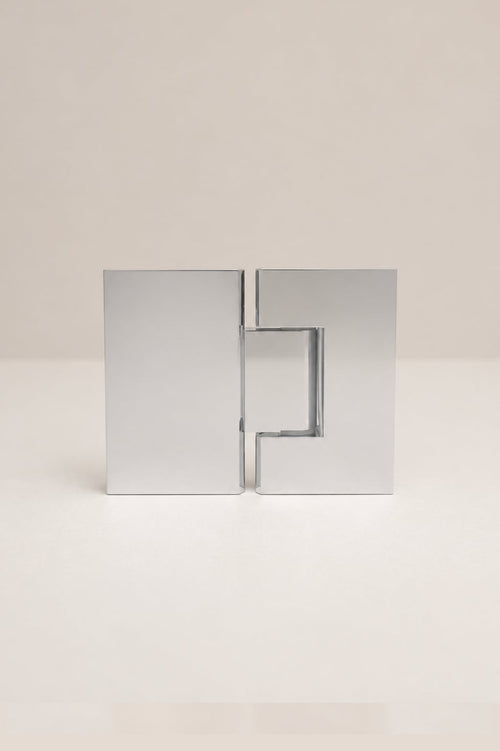 XO 180° Glass-to-Glass Hinge, Polished Chrome