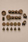 XO Barn Door Kit, Antique Brass