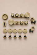 XO Barn Door Kit, Brushed Brass