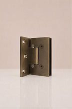 XO Glass-to-Wall Hinge, Antique Brass — back