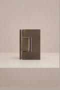 XO Glass-to-Wall Hinge, Antique Brass
