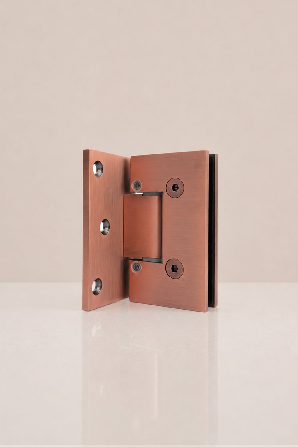 XO Glass-to-Wall Hinge, Antique Bronze — back
