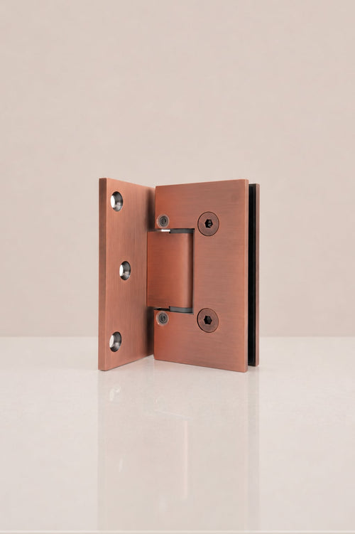 XO Glass-to-Wall Hinge, Antique Bronze — back