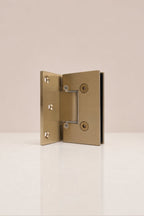 XO Glass-to-Wall Hinge, Brushed Brass — back