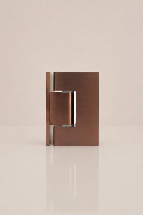 XO Glass-to-Wall Hinge, Brushed Copper