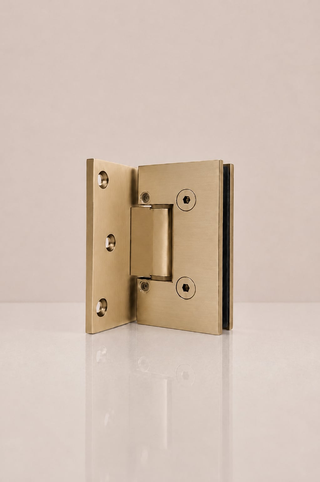 XO Glass-to-Wall Hinge, Champagne — back