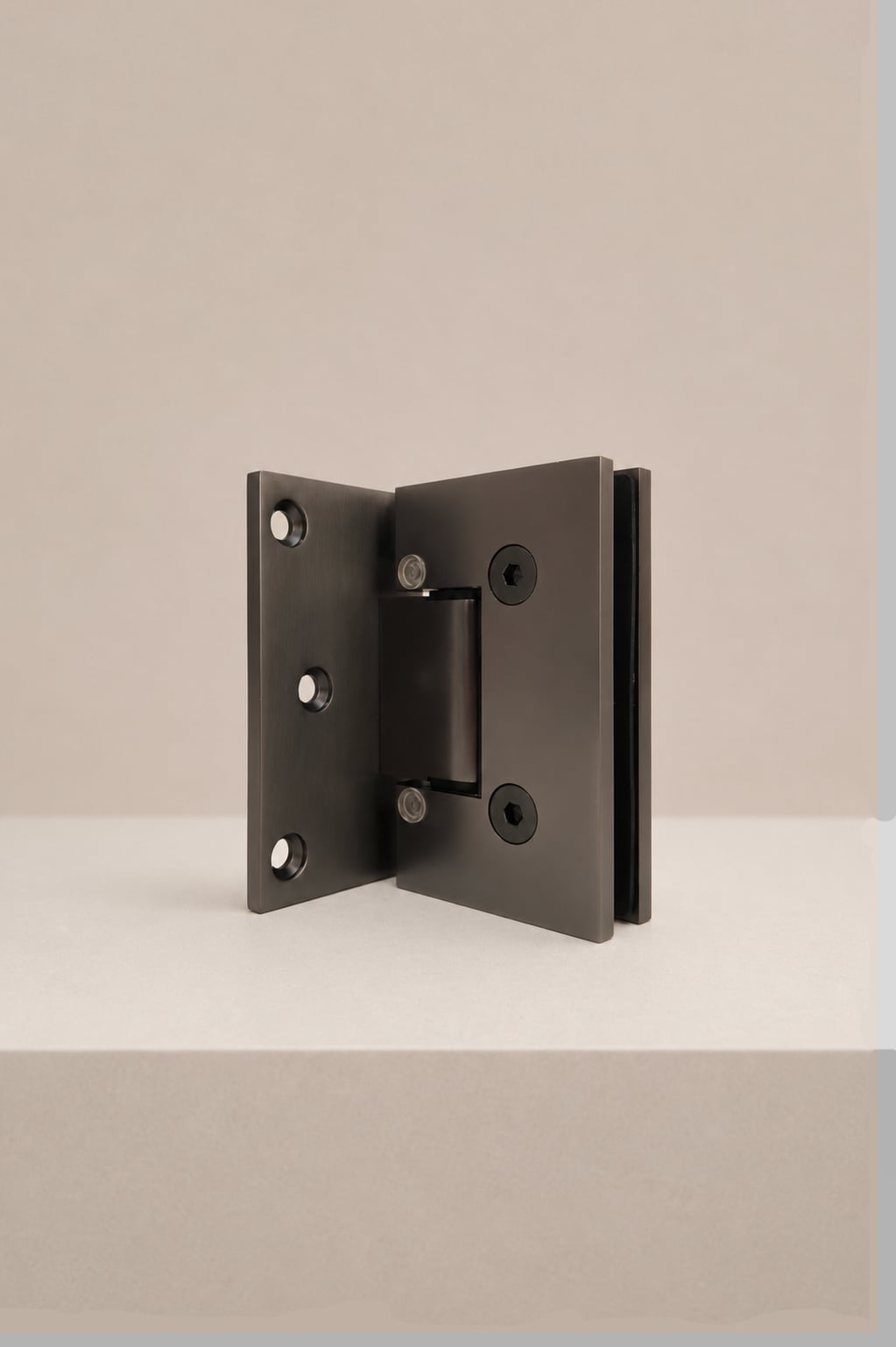 XO Glass-to-Wall Hinge, Gunmetal — back