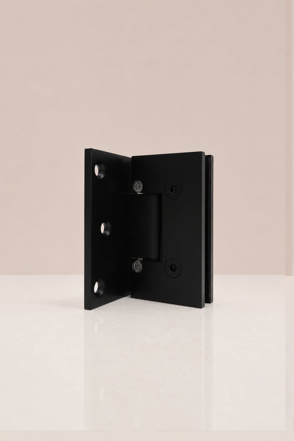 XO Glass-to-Wall Hinge, Matt Black — back