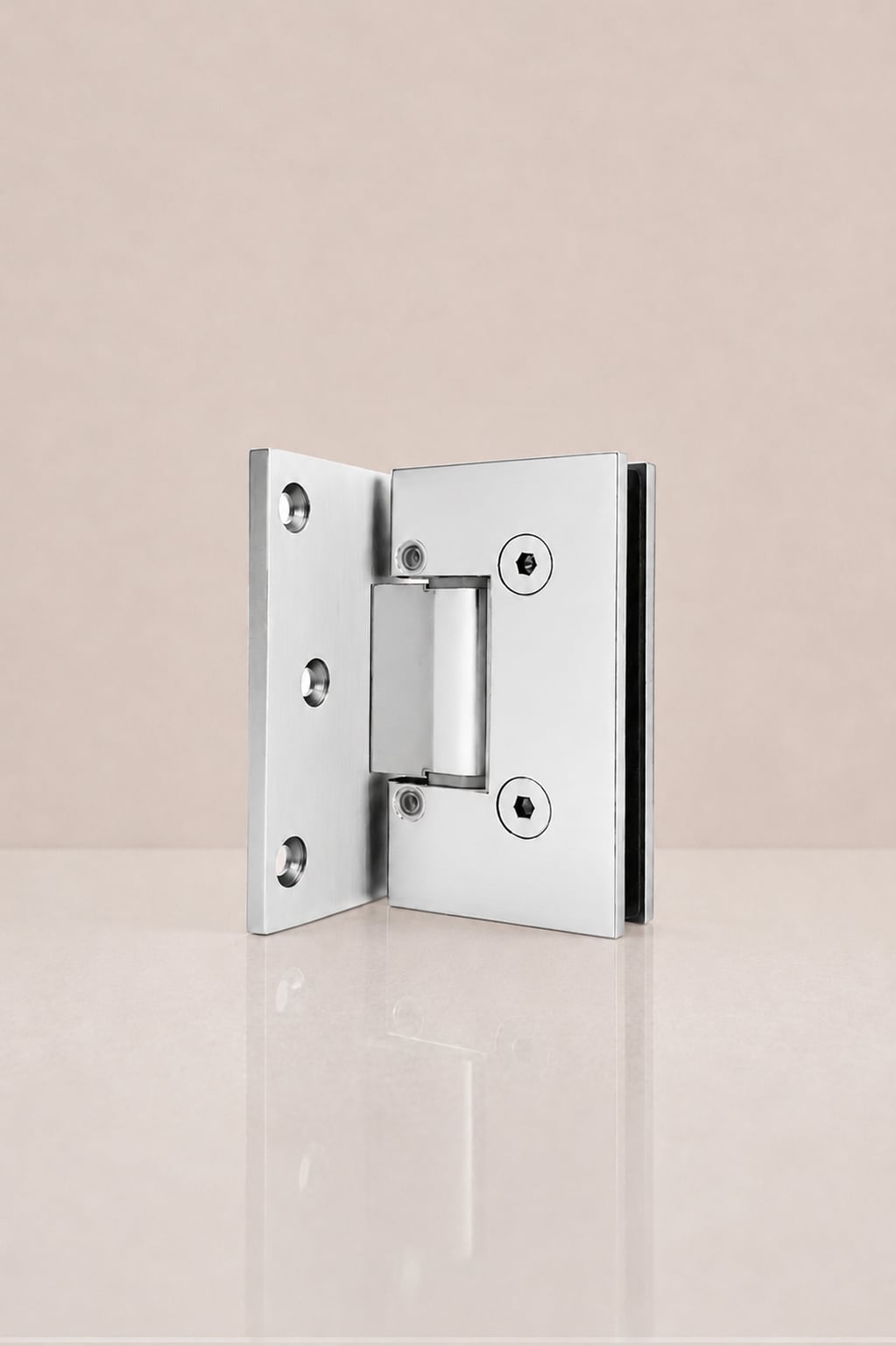 XO Glass-to-Wall Hinge, Polished Chrome — back